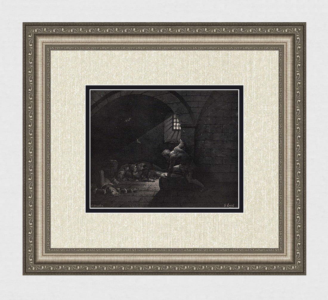 Gustave Dore Ugolino (Dante's Divine Comedy Enferno) c. 1880 Woodcut (1 of 3)