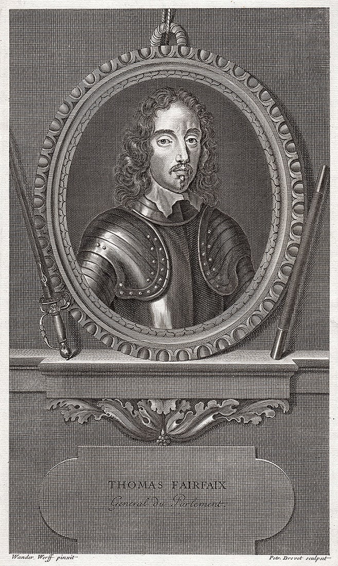 Adriaen van der Werff 1697 Engraving Thomas Fairfax Framed (1 of 3)