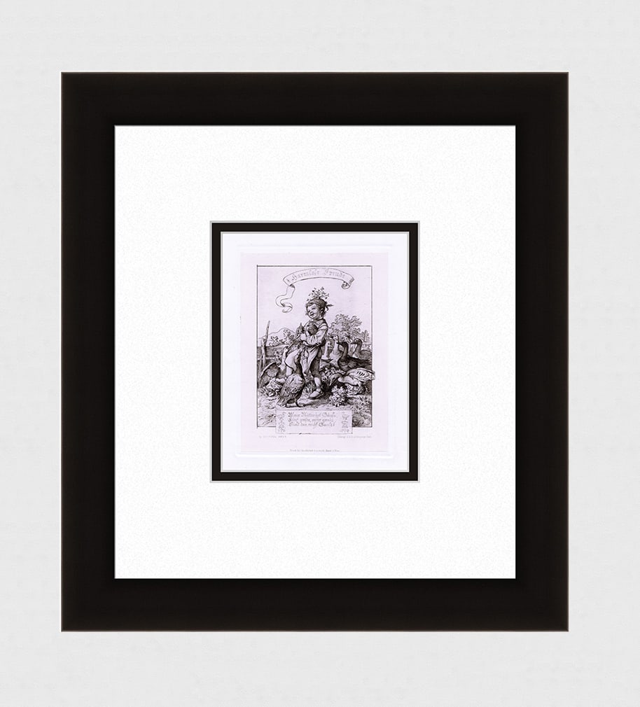 Adrian Ludwig Richter Harmlose Freude (Boy with Geese) print signed (1 of 3)