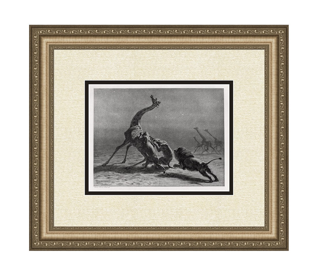 Briton Riviere 1892 Antique Print Midnight Assassins signed: Briton Riviere. (British, 1840-1920). Midnight Assassins. Antique heliogravure on thick wove paper after the original painting by a Master Engraver. 1892. Signed in the plate, lower left. Excellent. I