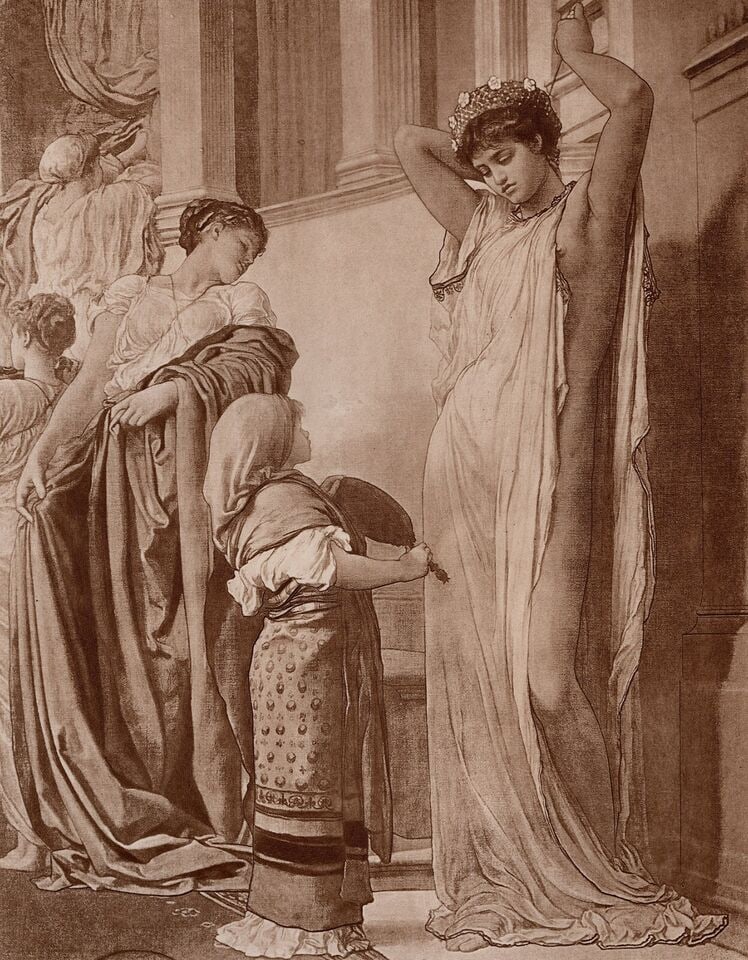 Frederic LEIGHTON Antique Print INDUSTRIAL ARTS OF PEACE Framed Signed (1 of 2)