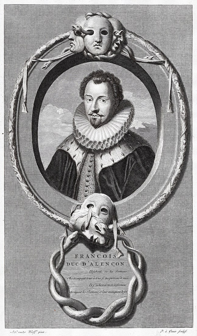 Adriaen van der Werff 1697 Engraving Hercule François Duke of Anjou Framed (1 of 3)