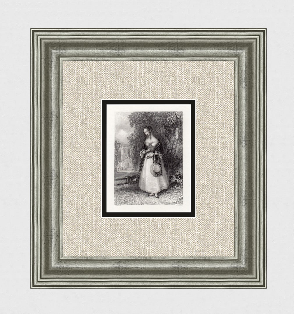 John Franklin 1844 Engraving Going to Church Framed (1 of 3)