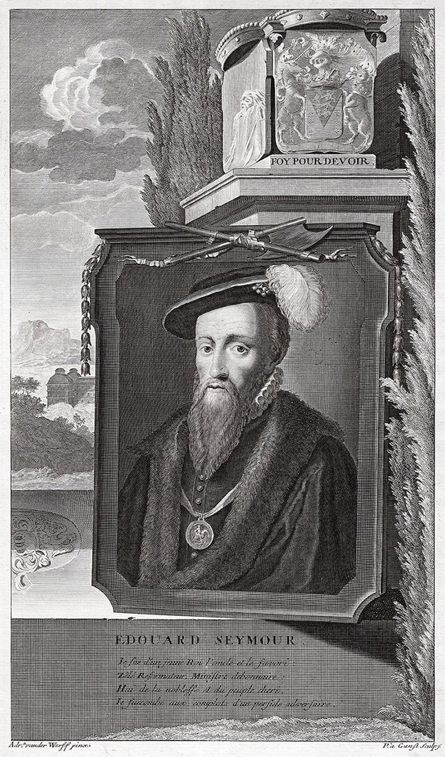 Adriaen van der Werff 1697 Engraving Edward Seymour, 1st Duke of Somerset Framed (1 of 3)