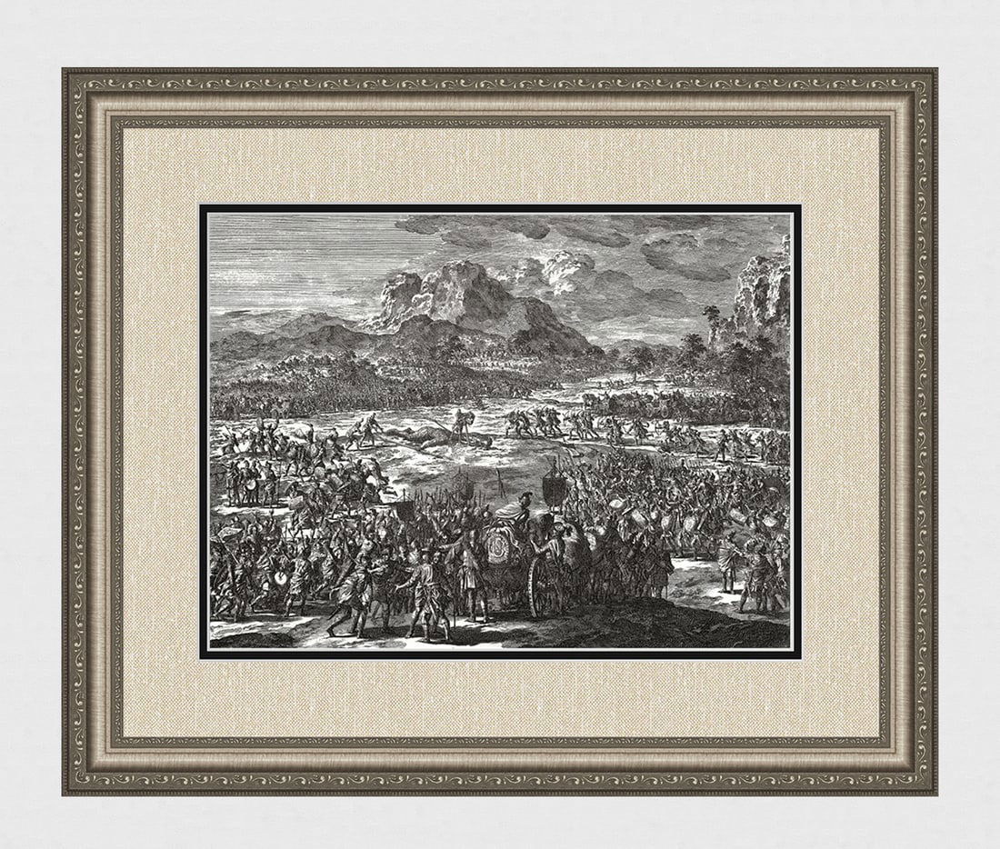 1747 Monumental Engraving Jan Luyken David and Goliath Framed (1 of 5)