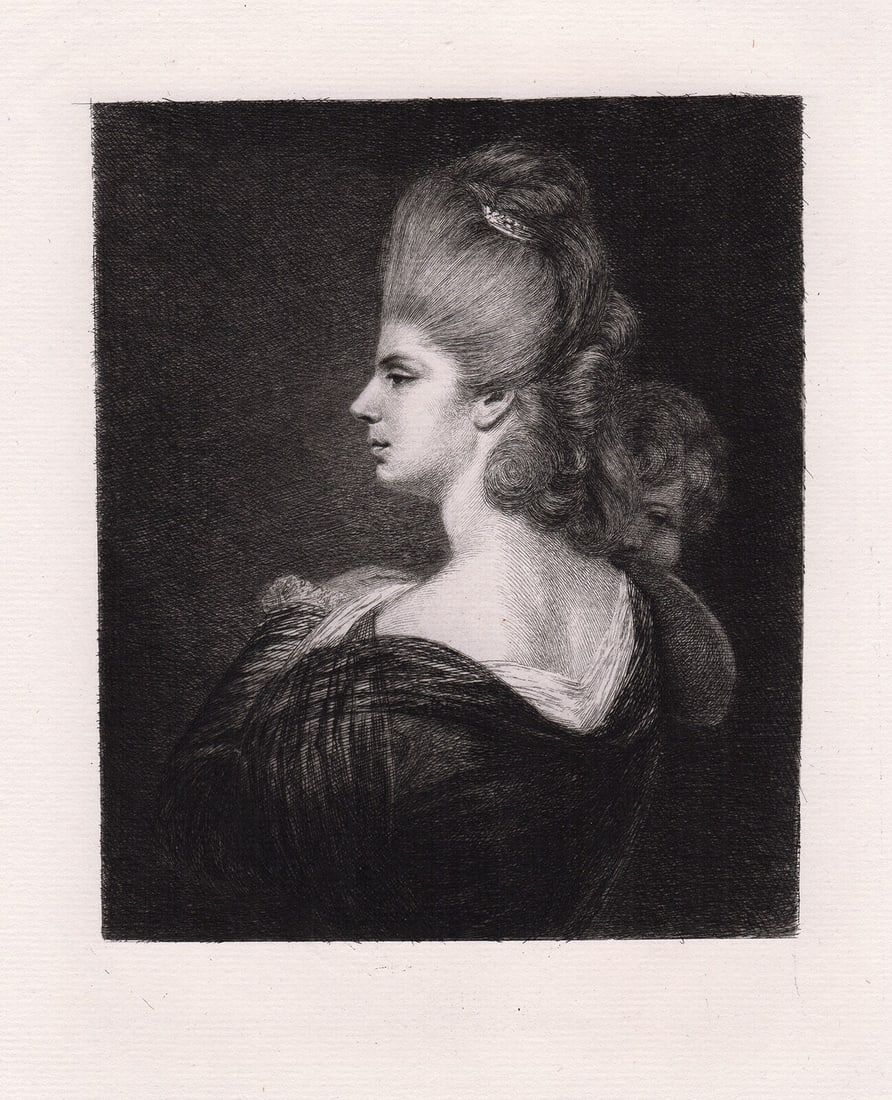 Sir Joshua Reynolds Portrait of a Lady 1874 etching (1 of 2)