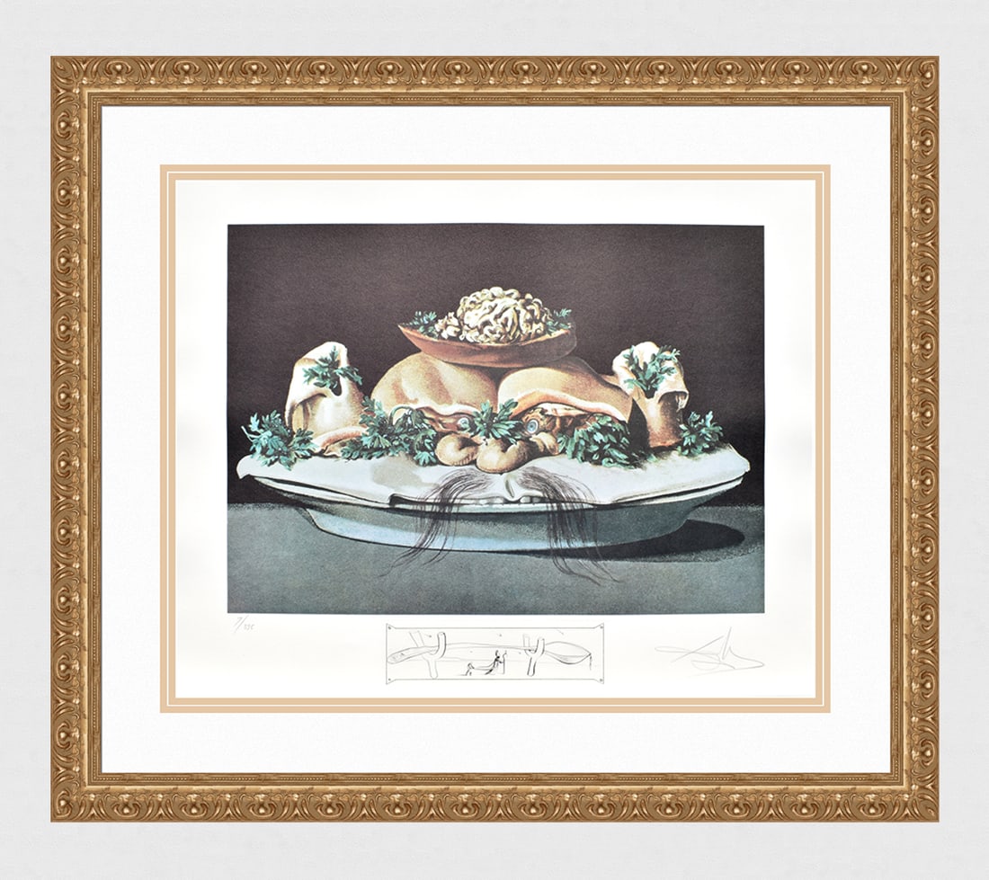 Salvador Dali Lithograph Diners of Gala Signed Numbered Limited Framed (1 of 7)