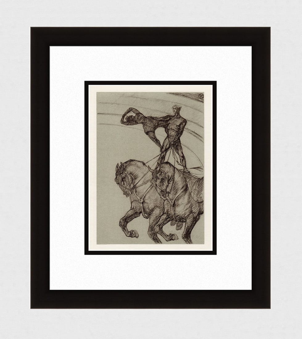 Toulouse Lautrec Color Lithograph Circus Ltd ed: Toulouse Lautrec (French, 1864 - 1901). Le Pas de Deux. Color lithograph on wove paper after the original color crayon drawing. 1952. Signed in the plate, upper right. Limited to an edition of 1500. A