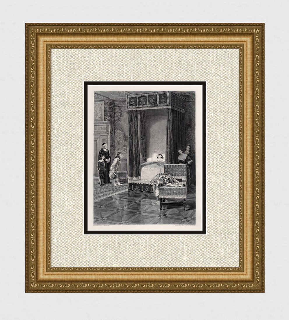 David Wilkie Wynfield 1800s Engraving "William of Orange II" Signed Framed (1 of 4)