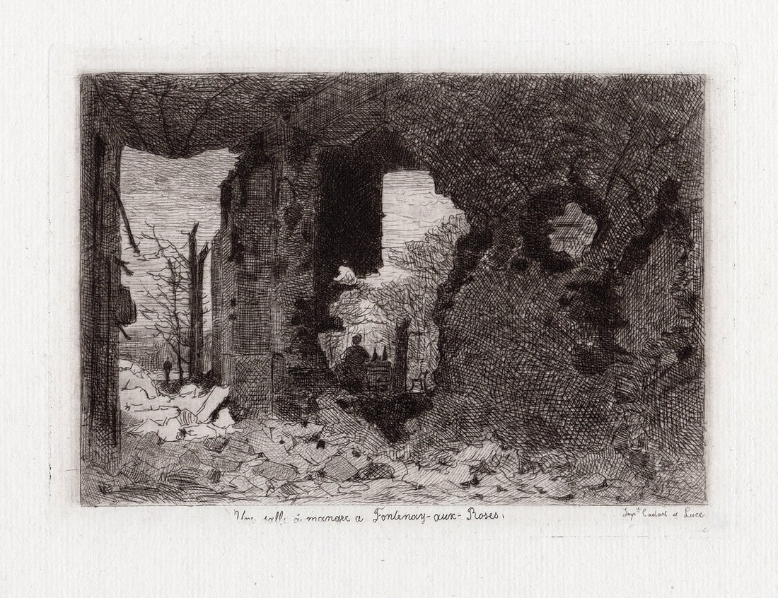 Edmond Yon A dining room in Fontenay-aux-Roses / around Paris after the War (Une salle a manger a (1 of 4)