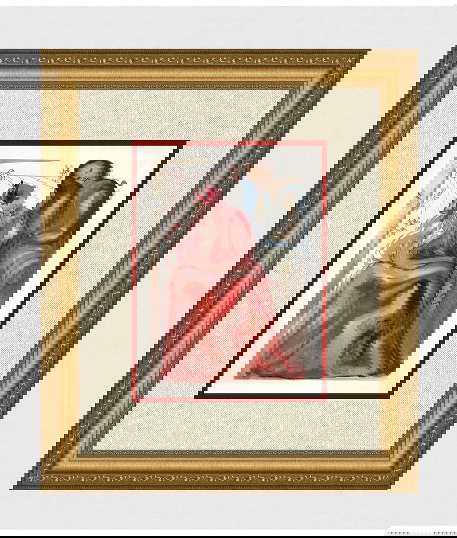 1960 Salvador Dali Confession Authentic Woodcut (1 of 3)