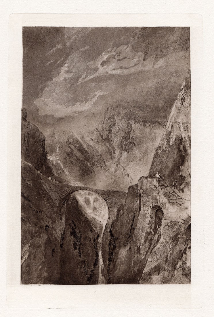 Joseph Mallord William Turner The Old Devil's Bridge 1885 engraving (1 of 2)