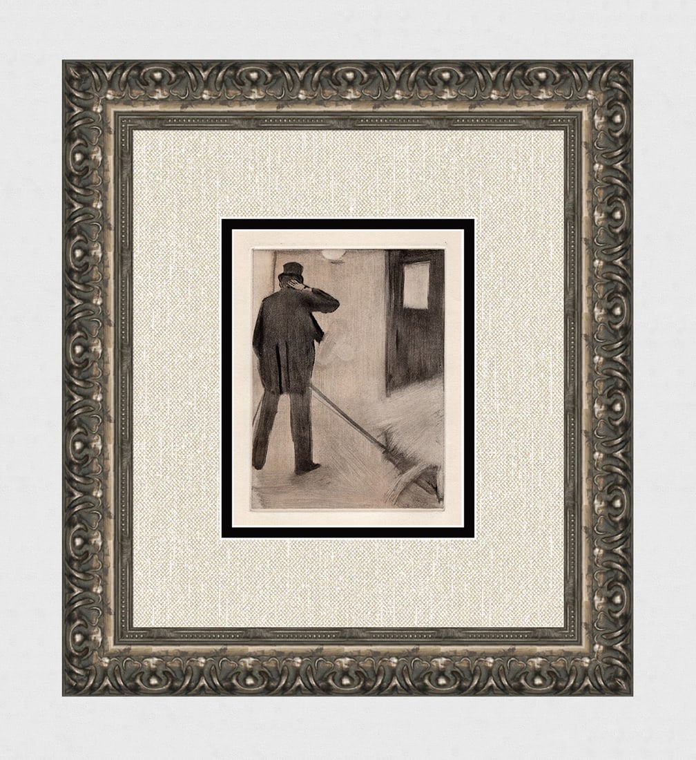 Edgar DEGAS 1938 Limited Edition Etching Ludovic Halevy Back Stage Framed (1 of 3)