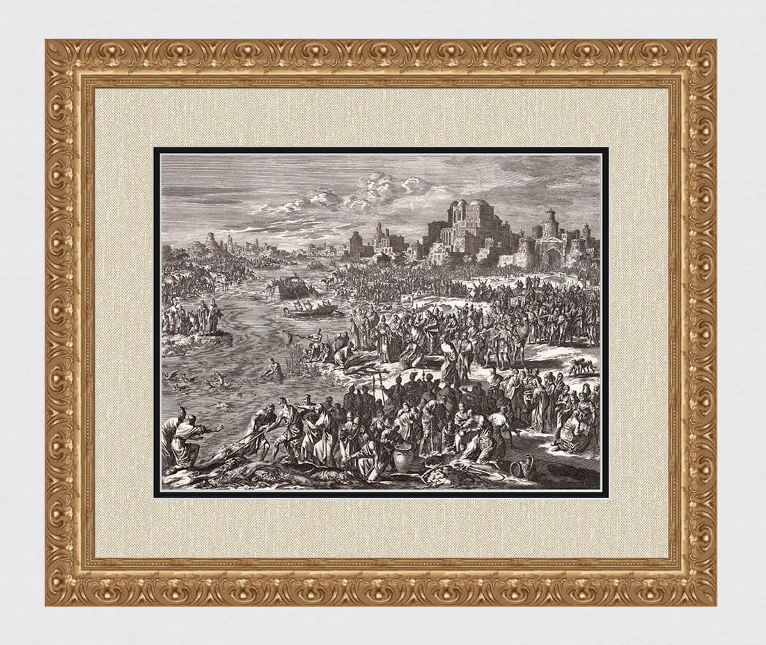 1747 Monumental Engraving Jan Luyken The First Plague Framed (1 of 5)