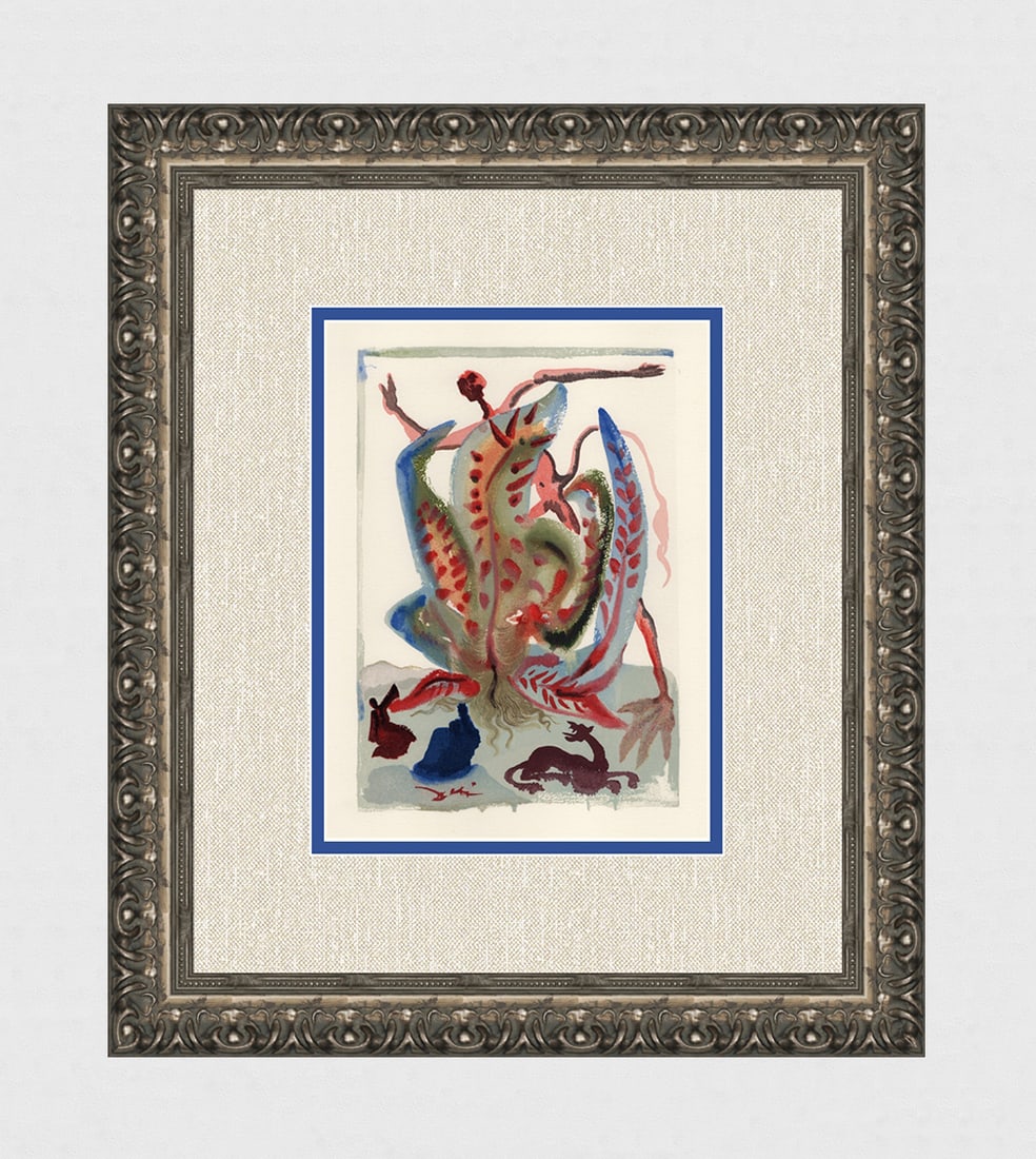 1960 Salvador Dali Gluttony Authentic Woodcut Signed (1 of 5)