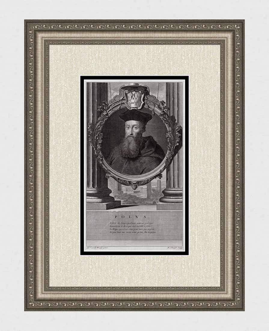 Adriaen van der Werff 1697 Engraving Reginald Pole Framed (1 of 4)