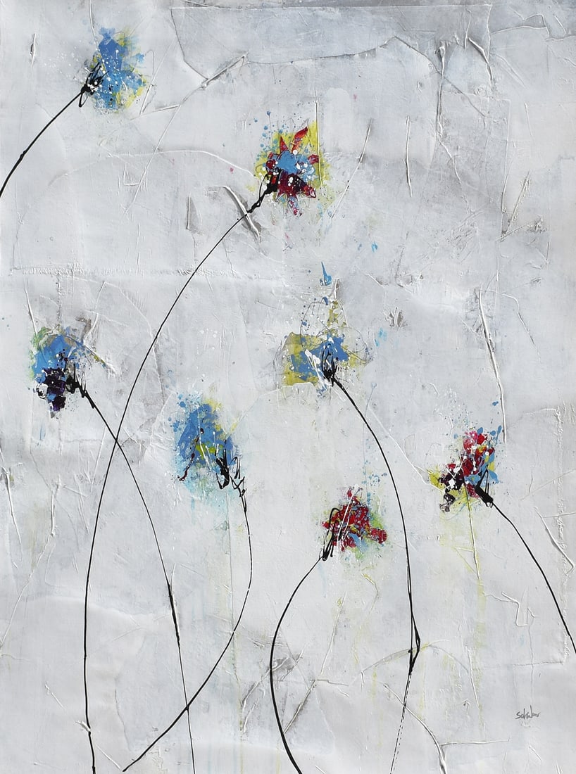 Joshua Schicker Mixed Media Painting Honey and Dream III 30 x 40 inches (1 of 4)