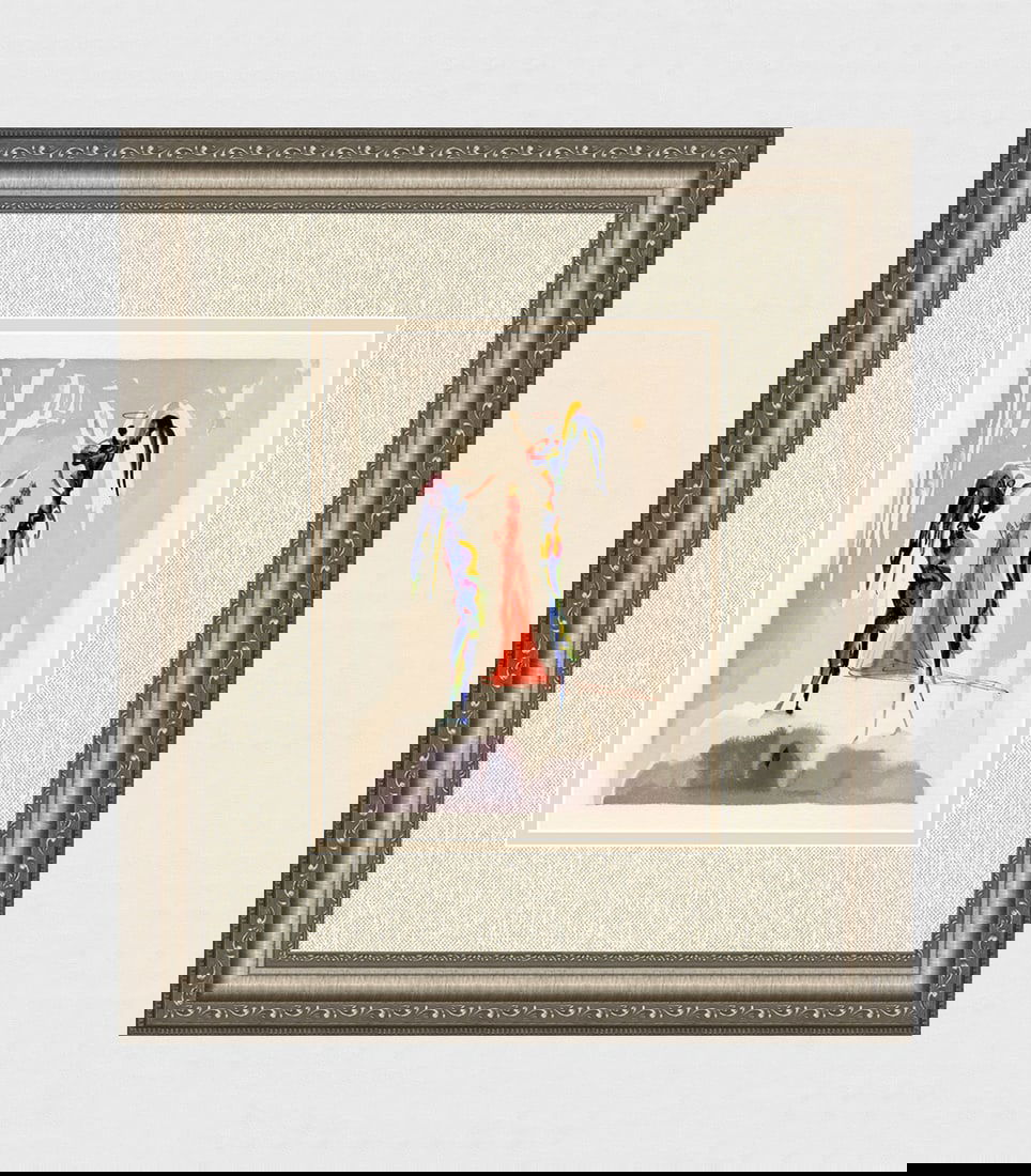 1960 Salvador Dali Angels Authentic Woodcut (1 of 3)