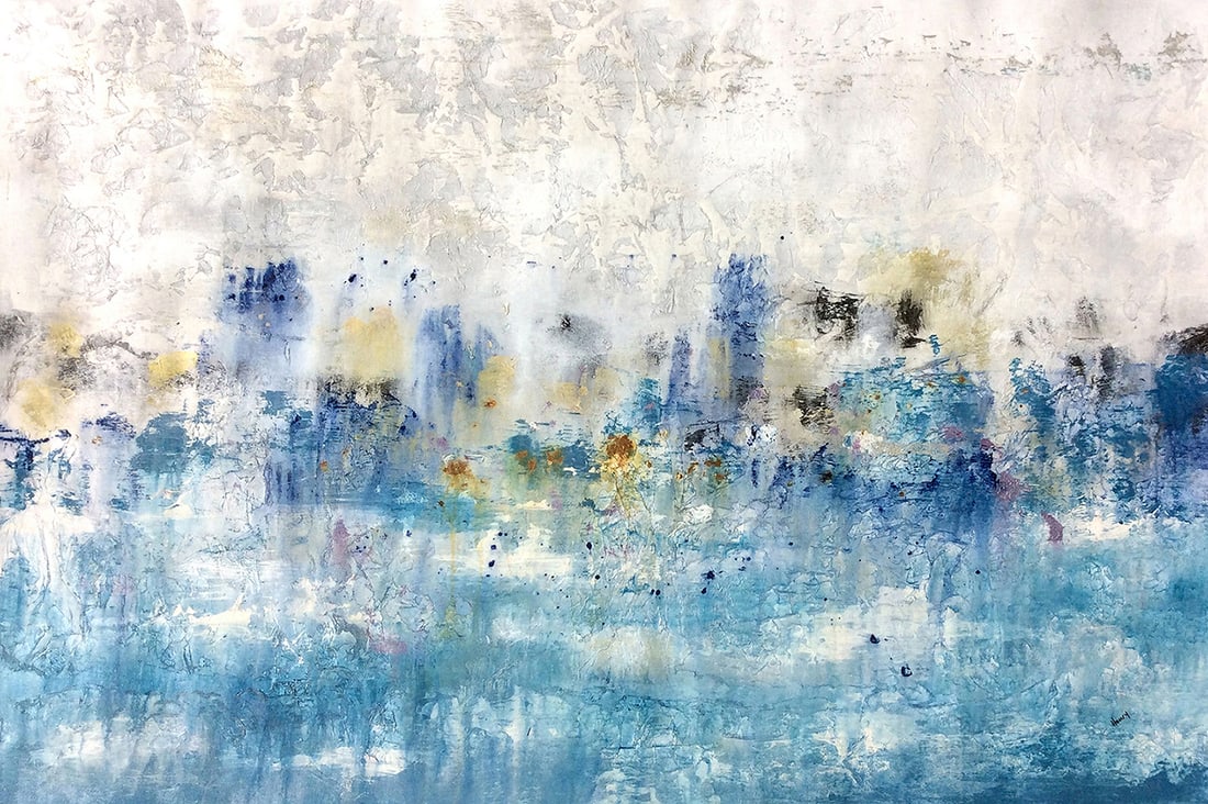 Alexys Henry Original Painting Jeweled Ether Tribute III 60 x 40 inches (1 of 2)