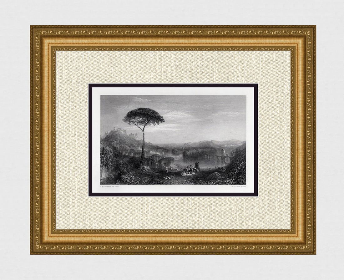 JMW Turner Engraving Childe Harold's Pilgrimage Framed Signed (1 of 4)