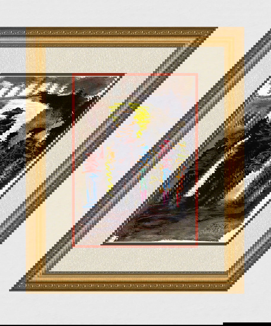 Pablo Picasso 1961 Color Lithograph "Bullfighters & Picador" FRAMED (1 of 3)