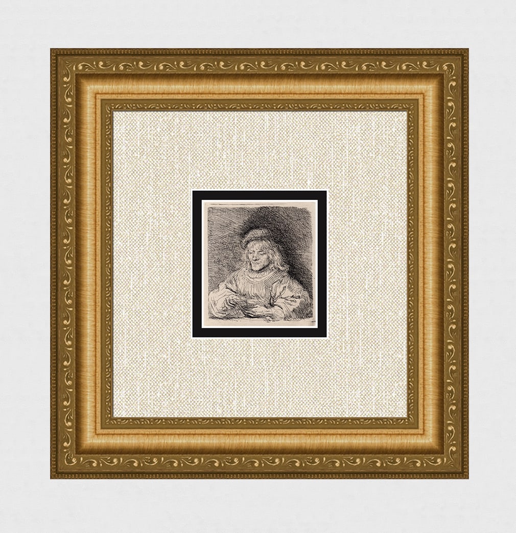 1800s REMBRANDT B136 The Card Player DURAND (1 of 4)