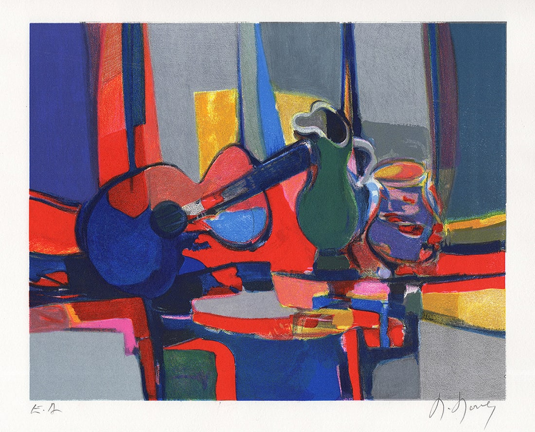 Marcel Mouly Hand signed Lithograph Still Life Artist Proof (1 of 3)