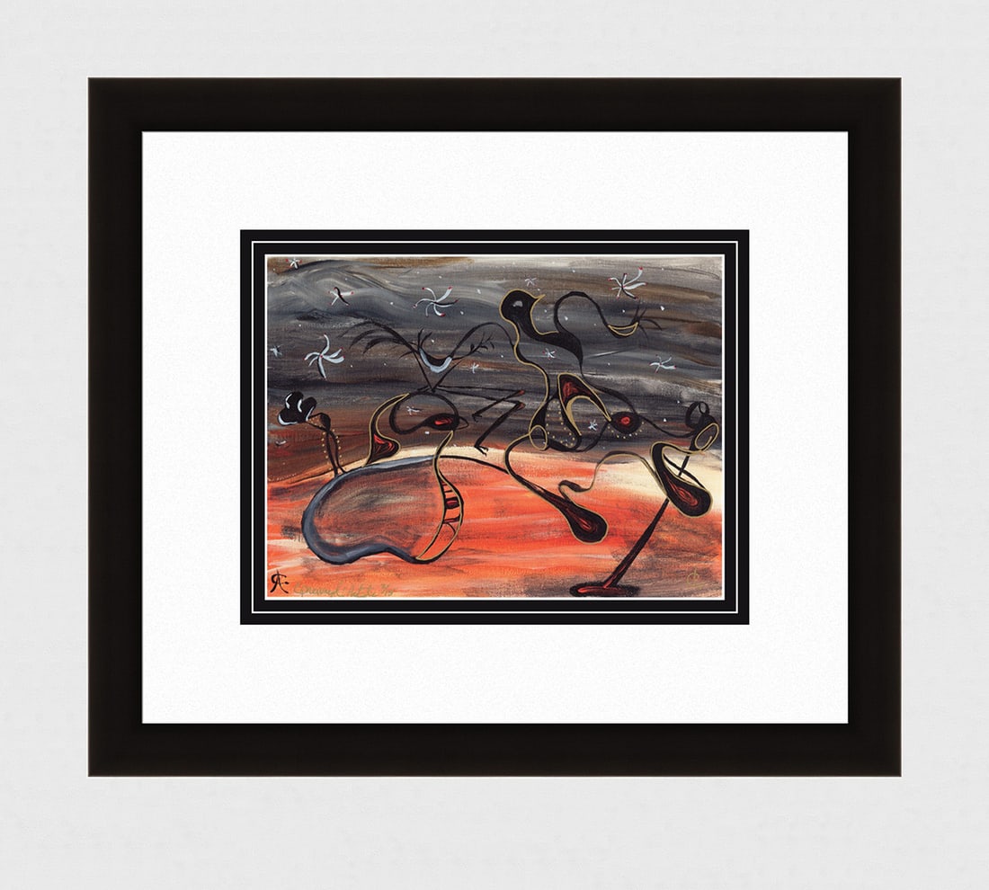 CONSTANTINE Multiple Original Signed "Friends": Alexander Constantine. Friends. Limited edition giclee on wove paper, Hand embellished by the artist in gold and white paint. Year: 2014. Signed by the Artist, lower right. Aritst Proof, numbered in g