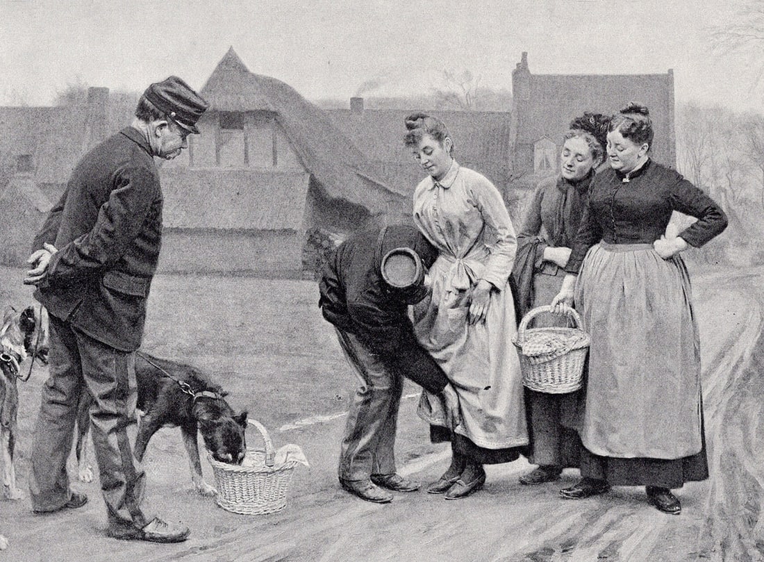 Remy Cogghe 1800s Antique Print At The Frontier SIGNED Framed COA: Remy Cogghe (originally spelled Remi Coghe) (Belgian-born, resided in France 1854 - 1935). At The Frontier. Antique print. Dimensions: Image Size 7 x 10 inches. Framed dimensions: approximately 16 x 1