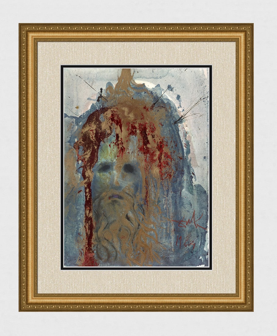 Dali Original 1967 Biblia Sacra Christ Lithograph Framed (1 of 4)