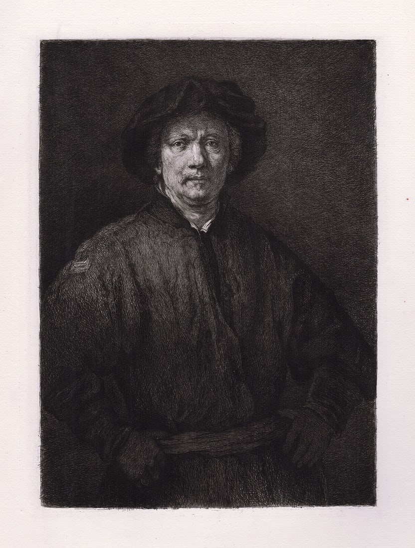 Rembrandt Rjin Portrait 1874 etching (1 of 2)