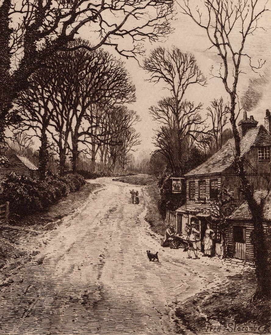 Frederick Albert Slocombe Spring Day 1889 etching - 3