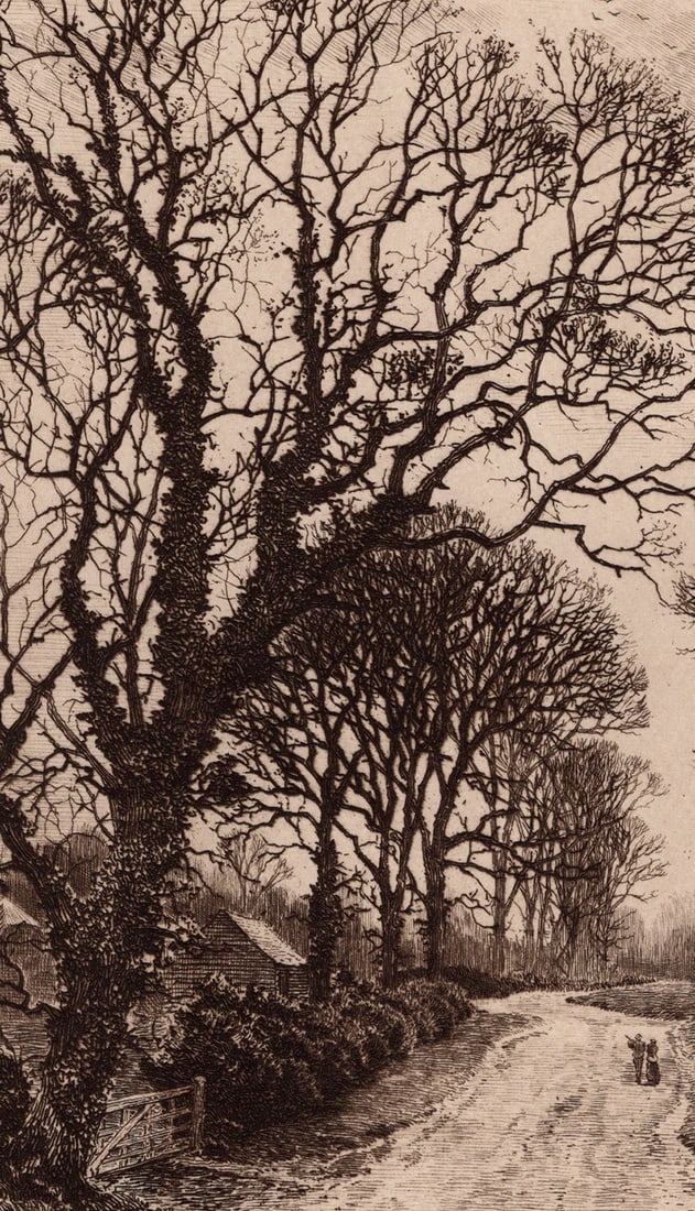 Frederick Albert Slocombe Spring Day 1889 etching - 4