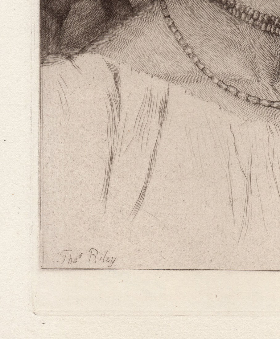 Thomas Riley Roxana etching signed - 2