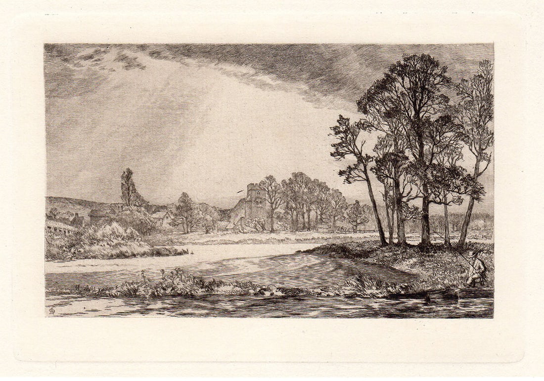 Alfred Dawson Goring etching signed - 2