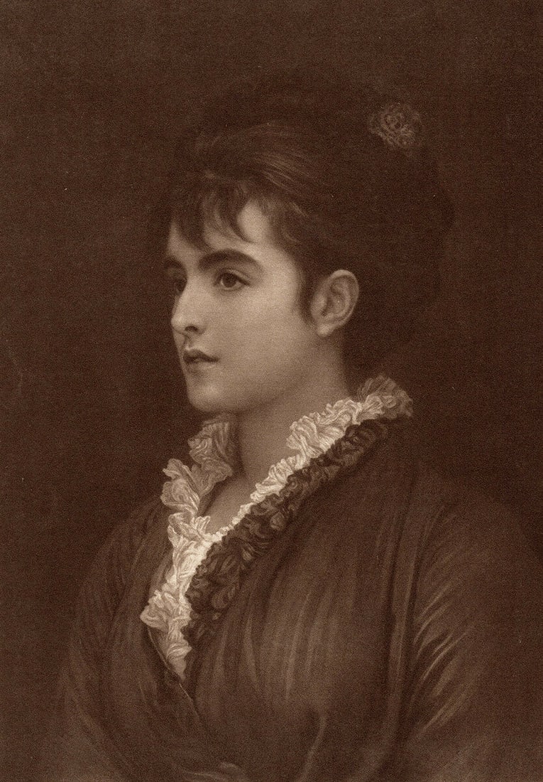 Frederic Leighton Moretta 1899 Antique Print: Frederic Leighton, 1st Baron Leighton (English, 1830-1896) known as Sir Frederic Leighton between 1878-1896). Moretta. Antique heliogravure on wove paper after the original painting by a Master Engrav