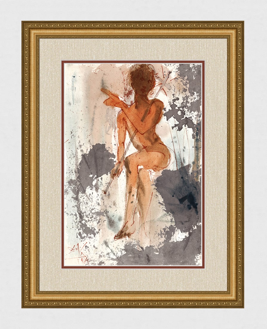 Salvador Dali 1967 Biblia Sacra Elijah Framed Original Lithograph: Salvador Dali. "Ecce ego mitto vobis Eliam prophetam antequam veniat dies Domini magnus et horribilis (Behold, I will send you Elijah the prophet before the coming of the great and dreadful day of the