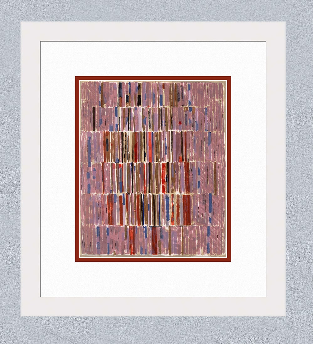 Cesar Original Lithograph Abstract Composition 1961: Cesar Baldaccini (1921 - 1988). Abstract Composition. Original Color Lithograph on Wove Paper. 1961. Published in Paris by San lazarro. Dimensions: Sheet Size: c. 9 1/4 x 12 3/8 inches.Framed Dimensio