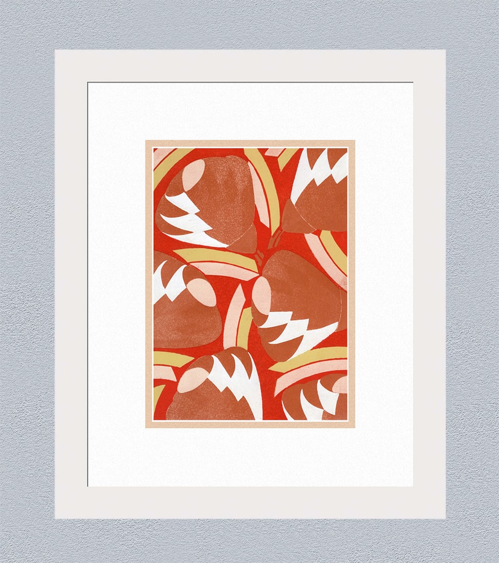 1930 Seguy Color Pochoir Prismes Framed (1 of 3)