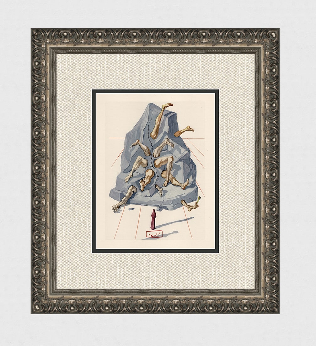 1960 Salvador Dali Simonists Authentic Woodcut Signed (1 of 5)