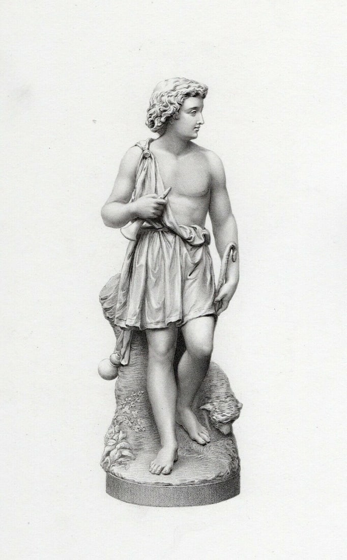 1800s Louis Auguste Malempre Antique Engraving The Shepherd Boy Framed COA: Louis Auguste Malempre (British, 1848 - 1879 fl.). The Shepherd Boy. Antique engraving on wove paper after the original by master engraver H.C. Balding (British, 1869-1876 fl.). Year: 1873. Image Size