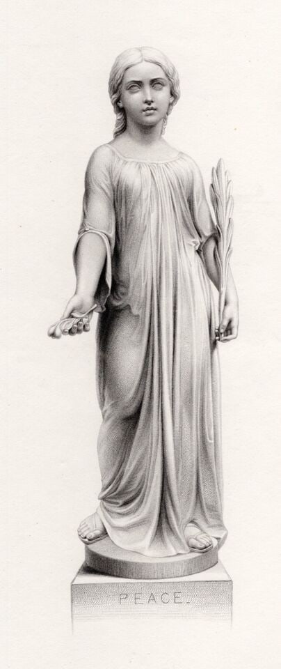 MARY THORNYCRPFT 1800s Engraving Young Princess Helena Framed: Mary Thornycroft (English, 1809-1895). The Princess Helena. Antique engraving on wove paper after the original by master engraver William Callis Roffe (British, 1817-1902). Year: 1861. Image Size –