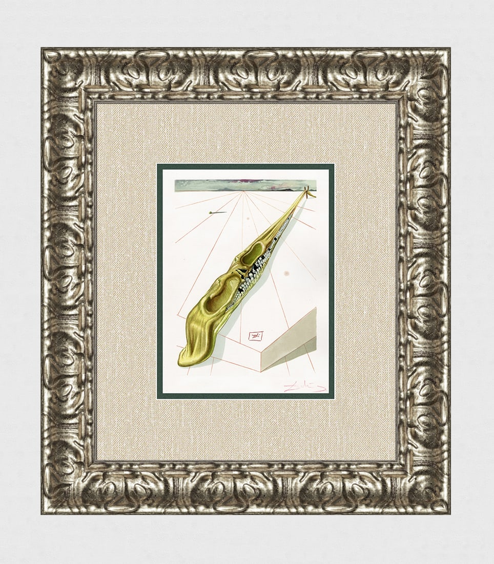 1960 Salvador Dali Blasphemers Authentic Woodcut Signed Framed (1 of 5)