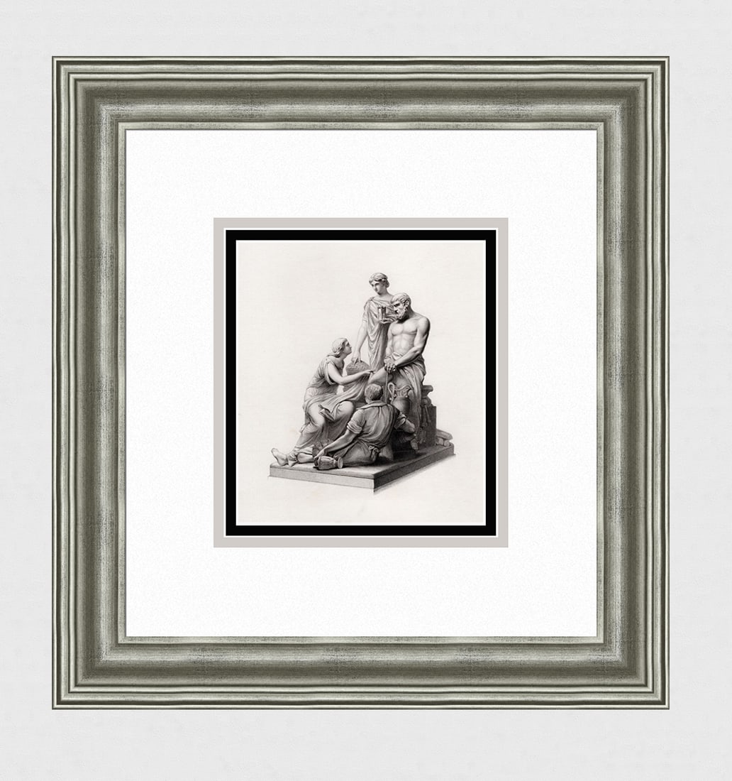 1800s Henry Weekes Antique Engraving THE MANUFACTURES Framed (1 of 3)