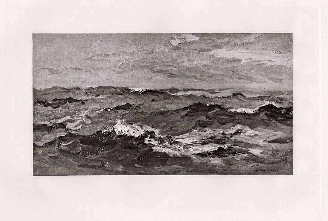 1890 Henry Spencer Moore Waves off the Star Light print signed (1 of 2)