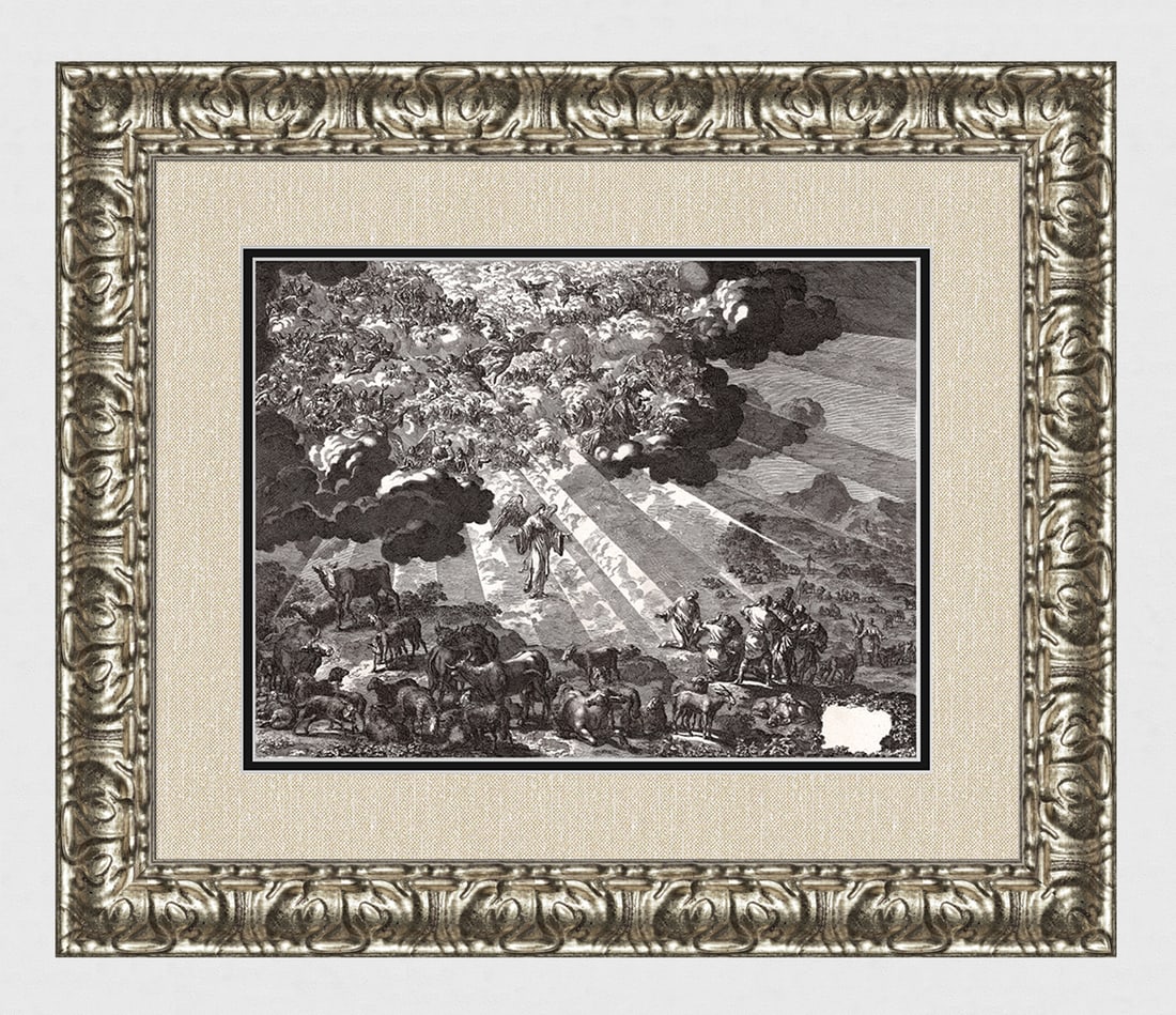 1747 Monumental Engraving Jan Luyken The Annunciation Framed (1 of 5)