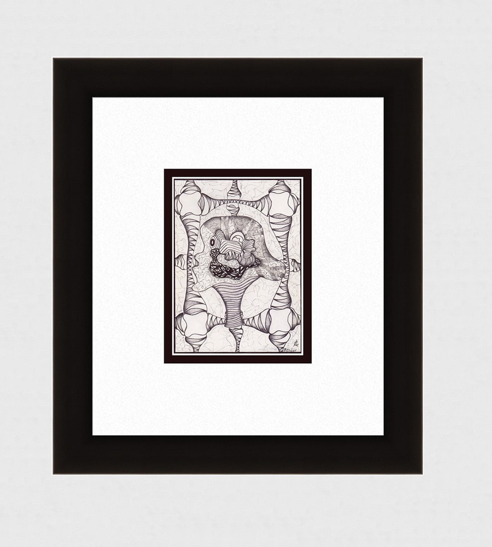 Alexander Constantine Ink Drawing Self-Portrait signed (1 of 2)