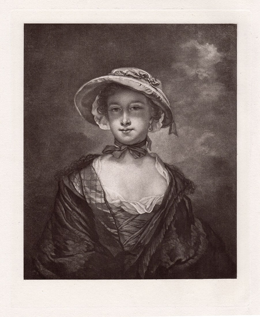 Sir Joshua Reynolds Portrait Mrs. Chambers 1882 engraving (1 of 2)