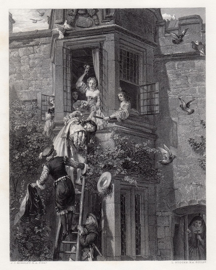 John Horsley Attack and Defense engraving signed (1 of 2)