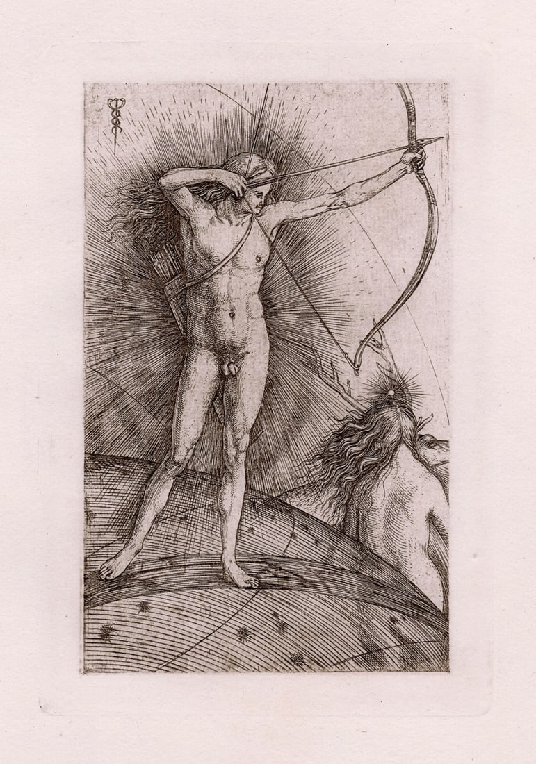 Jacopo de Barbari Apollo and Diana 1879 engraving Original Durand Framed (1 of 2)